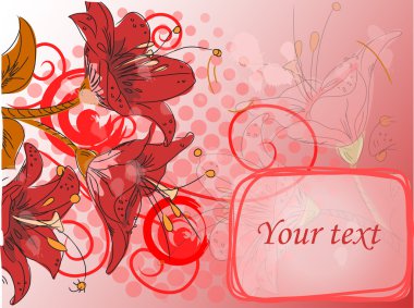 soyut çerçeve çiçek