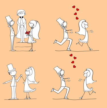 Düğün, gelin ve damat