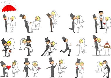 Düğün resimleri, gelin ve damat aşk seti