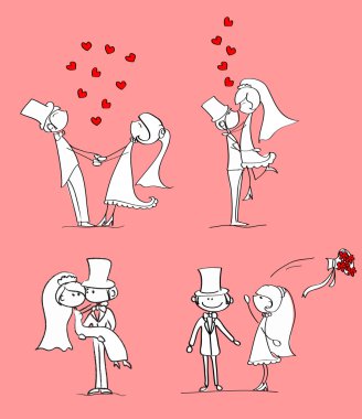 Düğün, gelin ve damat