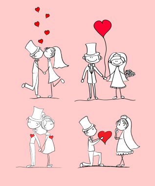 Düğün, gelin ve damat