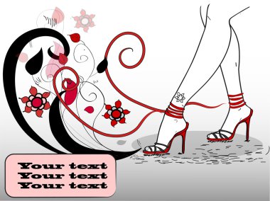 şık Sandaletler içinde güzel kadın ayakları