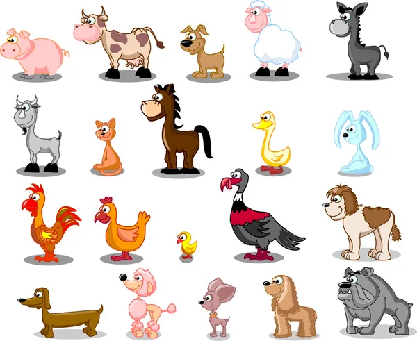 Cartoon set pets — Stock Vector