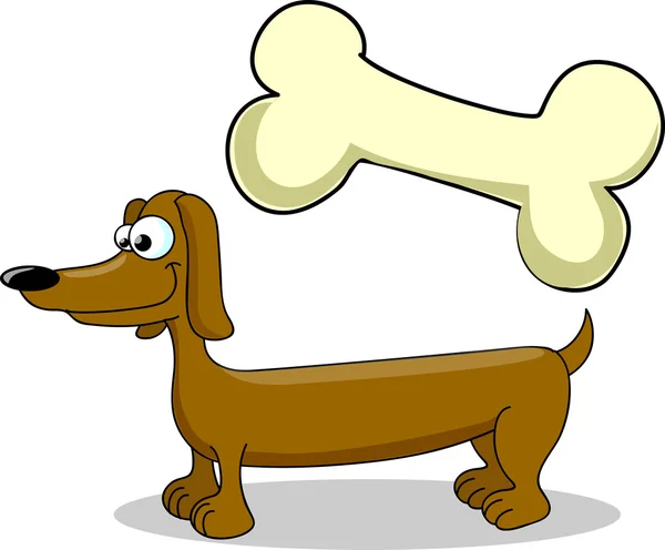 Мультяшна собака порода такса — стоковий вектор