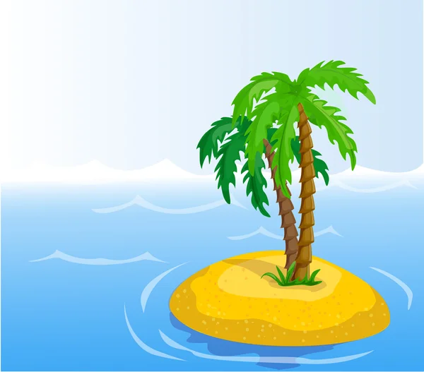 Vector tropical palm trees — Stock Vector