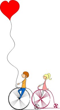 aşk erkek ve kız çocuk Bisiklet