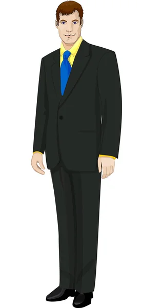 Hombre de negocios en traje — Vector de stock