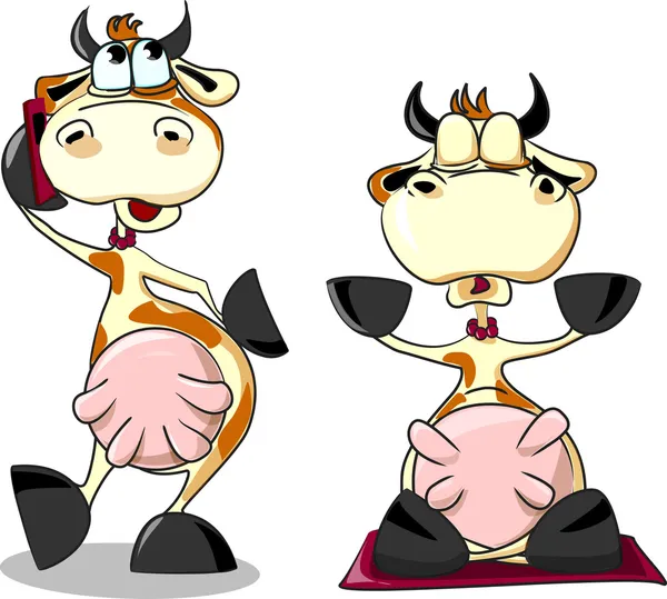 Vache drôle — Image vectorielle