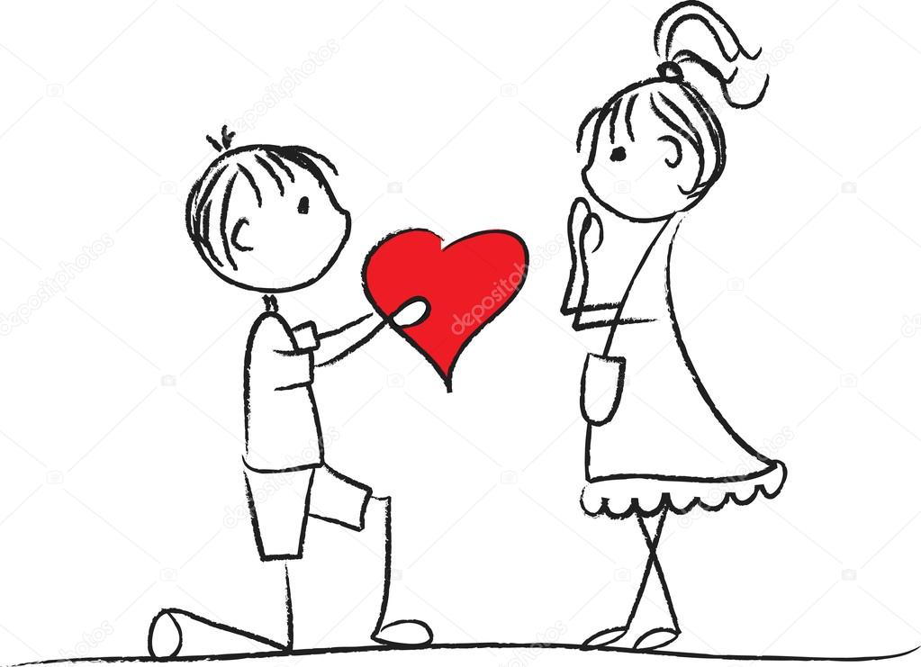 Lovers Boy And Girl Stock Vector Image By C Virinaflora
