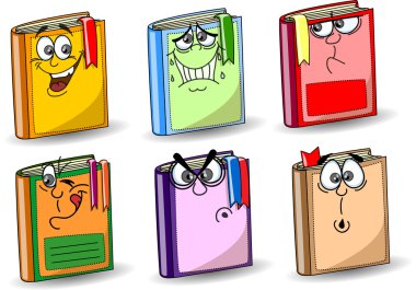 Okul kitapları cartoon
