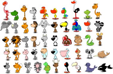 Vector animal set