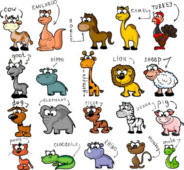 büyük dizi karikatür hayvanlar