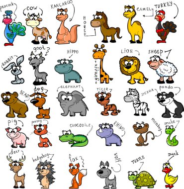 büyük dizi karikatür hayvanlar