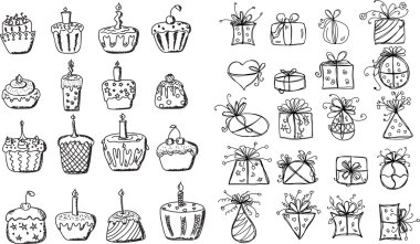doğum günü hediyeleri ve cupcakes