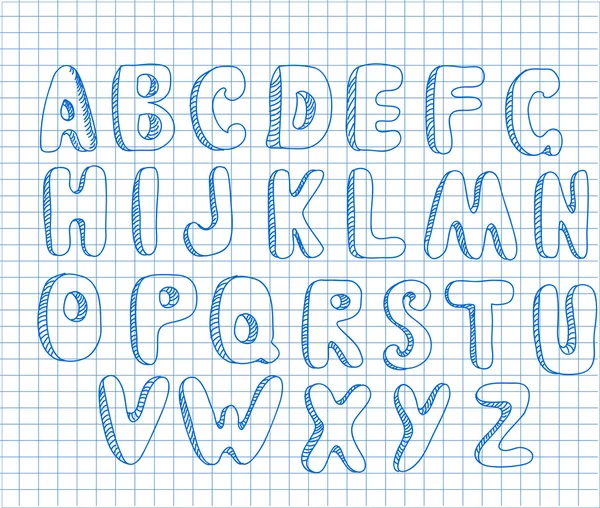 Desenho alfabético — Vetor de Stock
