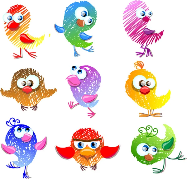 Lovely birds for your design — Stock Vector