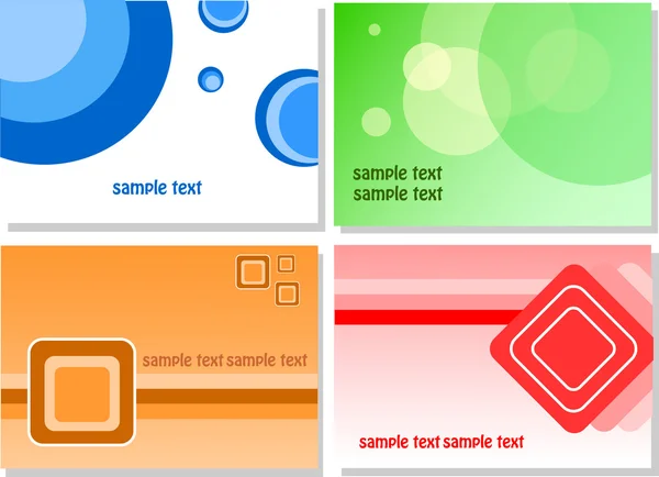 Set con tarjetas de visita — Archivo Imágenes Vectoriales