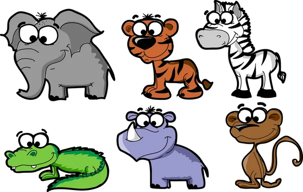 Set animaux de dessin animé — Image vectorielle