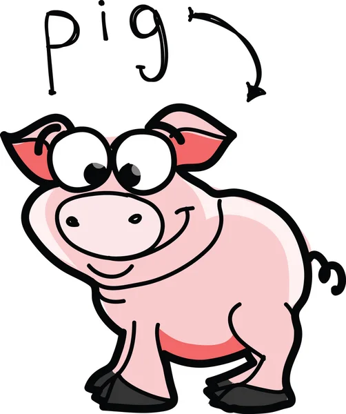 Cartoon pig — Stock Vector