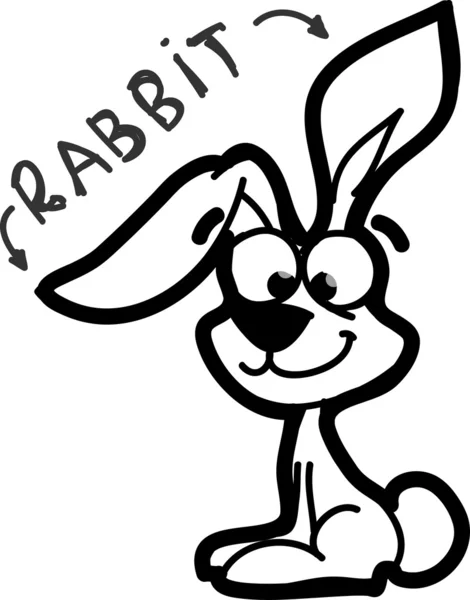 Мультяшный кролик — стоковый вектор