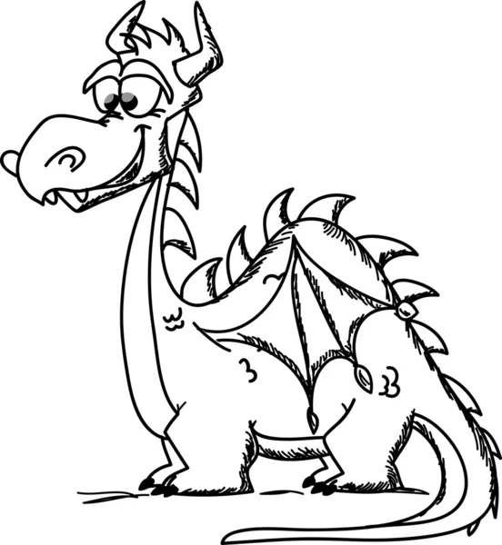 Dessin animé dragon mignon — Image vectorielle