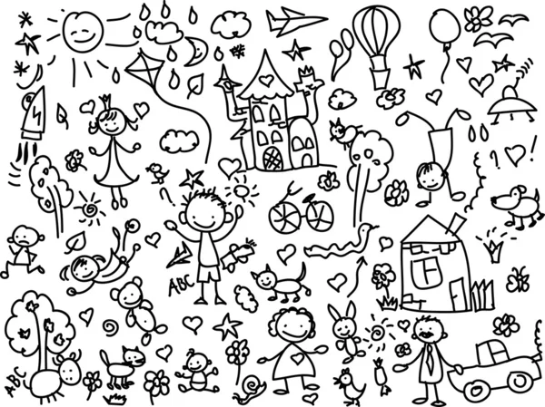 Dibujos para niños — Vector de stock