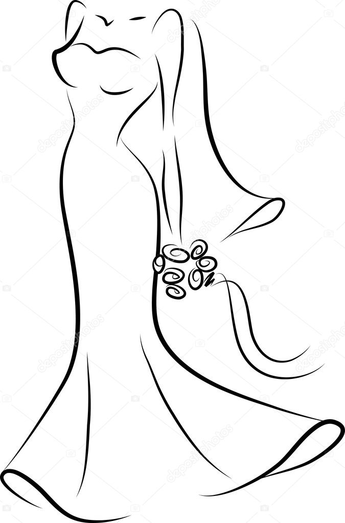 Free Free Wedding Dress Outline Svg 451 SVG PNG EPS DXF File