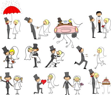 Düğün resimleri, gelin ve damat aşk seti