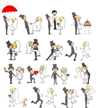 Düğün resimleri, gelin ve damat aşk seti