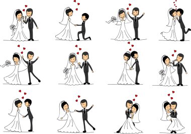 Düğün resimleri, gelin ve damat aşk seti