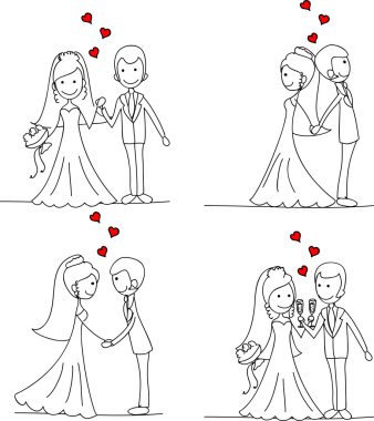 Düğün resimleri, gelin ve damat aşk seti