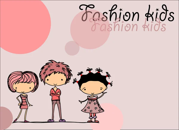 Moda niños — Vector de stock