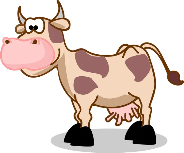 Vaca de desenho animado — Vetor de Stock