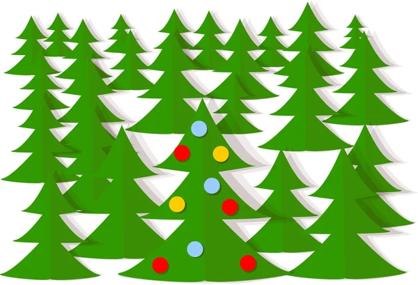 Christmas tree from paper — Stock Vector