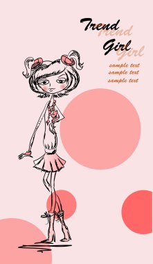 Trend vektör kızlar