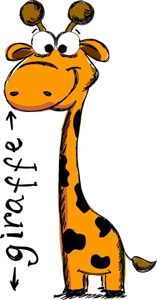 Karikatür zürafa — Stok Vektör