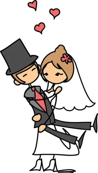 Imagen de boda — Vector de stock