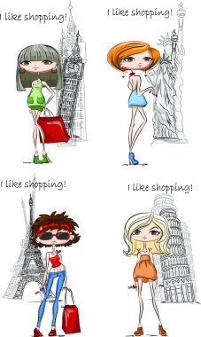 farklı ülkede moda kızlar
