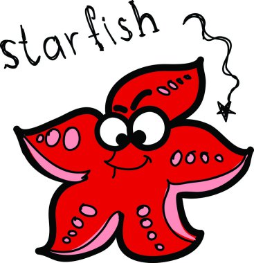 Cartoon vector starfish