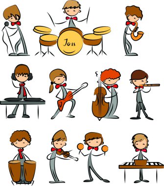 müzik vektör simge kümesi