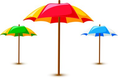 Beach umbrellas clipart