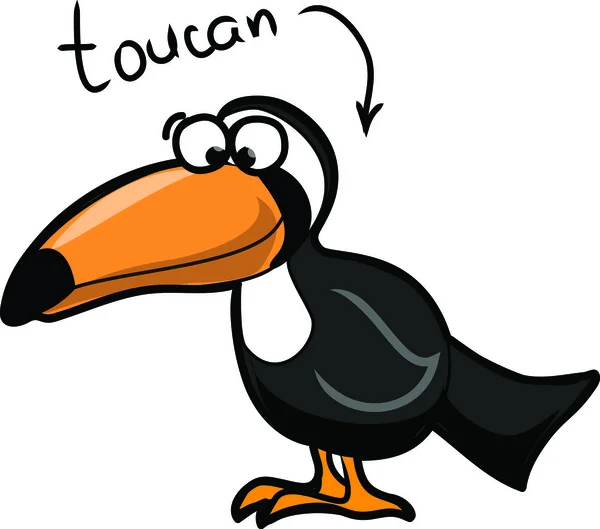 Roztomilý kreslený Tukan — Stockový vektor