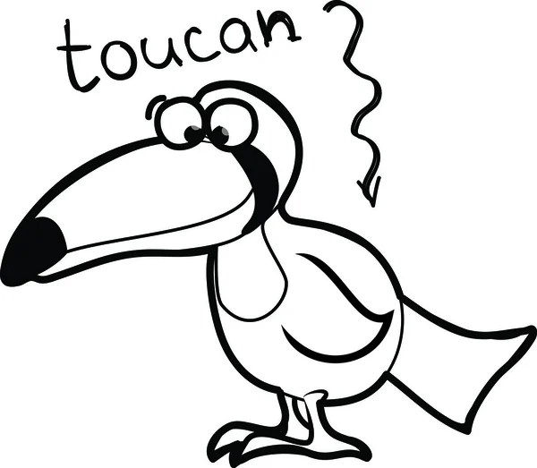 Mignon dessin animé toucan — Image vectorielle