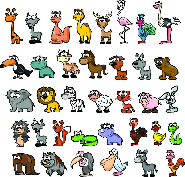 Zwierzęta z kreskówek — Wektor stockowy