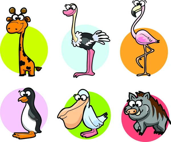 Animales de dibujos animados — Vector de stock