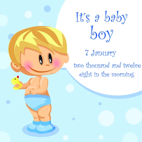 Baby boy, background — Stock Vector
