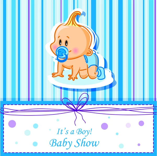 Card with baby boy — Stock Vector