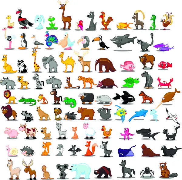 Animales de dibujos animados — Vector de stock