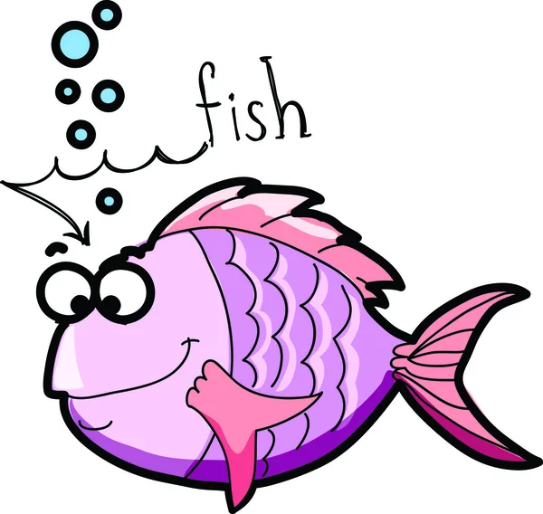 Cartoon fish, vector — Stock Vector