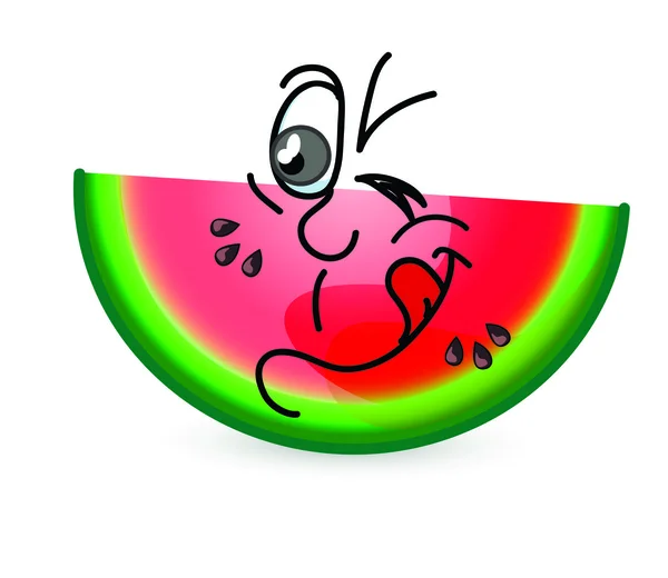 Kreslené vtipné meloun — Stockový vektor